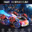 OSIMILY 8WD Remote Control Car,2.4GHz Gesture Sensing RC Stunt Car,Cool Spray Rotation RC Car with Lights and Music,All Terrain Toys for Kids Ages 7 Birthday Gifts for Boys Girls(Red)