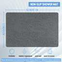 Hargiis Non Slip Bathtub Mat, Anti Slip Shower Mat, Quick Drying Bath Tub Mats, Foot Scrubber Mat, Anti Slip Mat for Tub, Floor, Bathroom, Home, Kitchen, Hotel (Grey 32"x17")