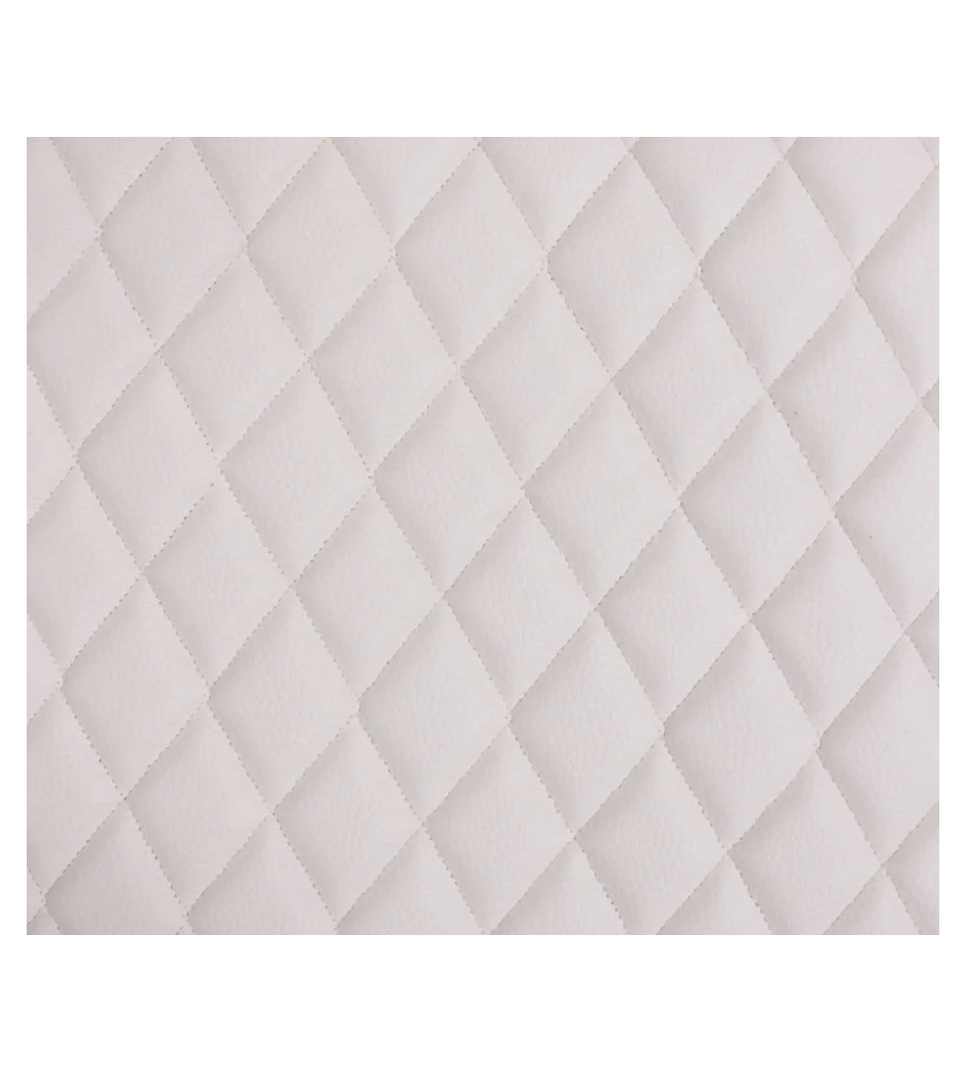 Vinyl Quilted Foam Fabric with 3/8" Foam Backing Upholstery / 52" Wide/Sold by The Yard/FABRIC EMPIRE (White, Diamond 2" x 3")