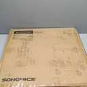 SONGMICS 50.2-Gallon (190 L) Laundry Basket with Wheels, Rolling Round Heavy-Duty Laundry Hamper Cart with Steel Frame and Removable Bag, 2 Locking Wheels, Gray and Metallic Silver URLS001G01