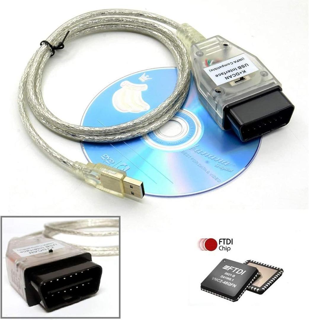 Antibreak inpa k d can Cable k+ can ediabas USB obd2 kcan dcan Interface Switch OBDii for BMW (Switch)