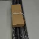 Curtain Rods for Windows 48 to 84 Inch(4-7 Feet), Black 1'' Diameter Heavy Duty Adjustable Window Drapery Rod, Modern and Simple Decorative End Cap Finish, Size 36''-88''