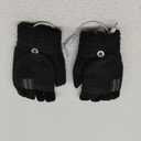 Women's & Men's USB Heated Gloves Knitting Hands Full & Half Heated Fingerless Heating Warmer with Button Washable Design (Black)