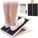 Slant Board for Calf Stretching, 5 Angle Portable Adjustable Calf Wooden Stretch Board with Training Poster, 300lb Weight Capacity for Ankle Heel Feet Leg Knees Physical Therapy Equipment