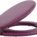 Soft Standard Vinyl Toilet Seat, Burgundy - 17 Inch Soft Vinyl Cover with Comfort Foam Cushioning - Fits All Standard Size Fixtures - Easy to Install Fantasia by Achim Home Decor