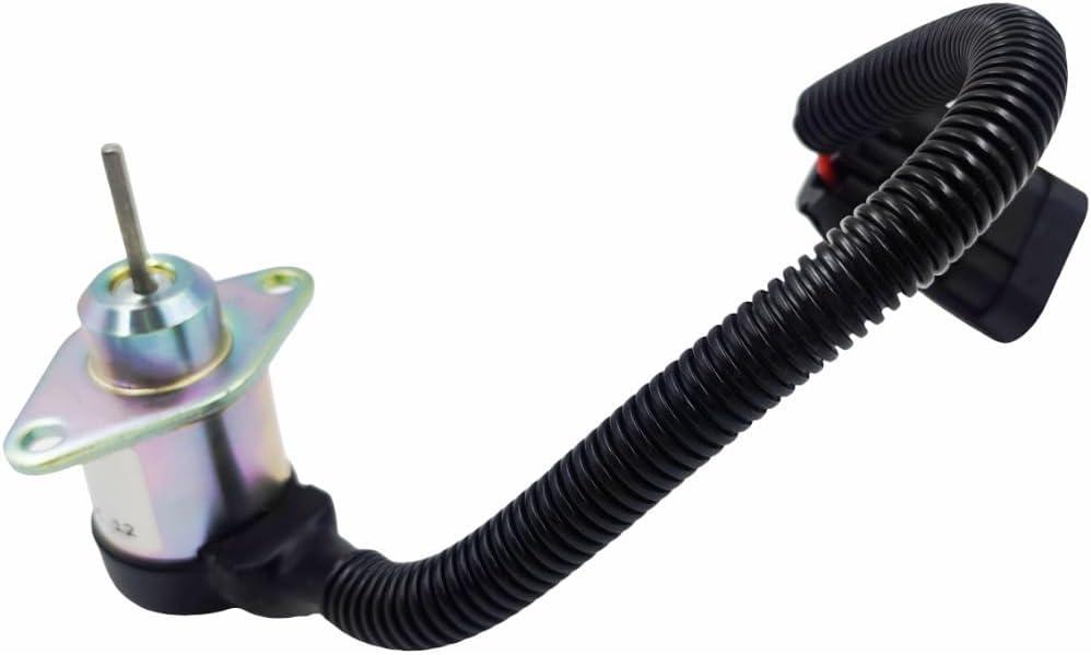 12V 7000769 1J710-60011 Fuel Shut Off Solenoid for Kubota Engine V2607 Bobcat Loaders S160 S185 S205 S510 S530 S550 S570 S590 S630 S650 T180 T190 T550 T590 T630 T650 Work Machine 5600 5610