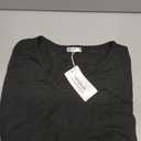 OFEEFAN 3/4 Length Sleeve Womens Tops Dressy Casual Plus Size Tunics to Wear with Leggings (Black, XL)