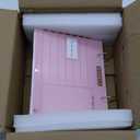 Desktop Glass Dry Erase & Acrylic Aesthetic Desk Calendar Weekly to-do List Combo, Small Magnetic Standing Whiteboard, Desk Flip Easel Calendar with Accessories for Home Office Supply, Pink, 9 x 7''