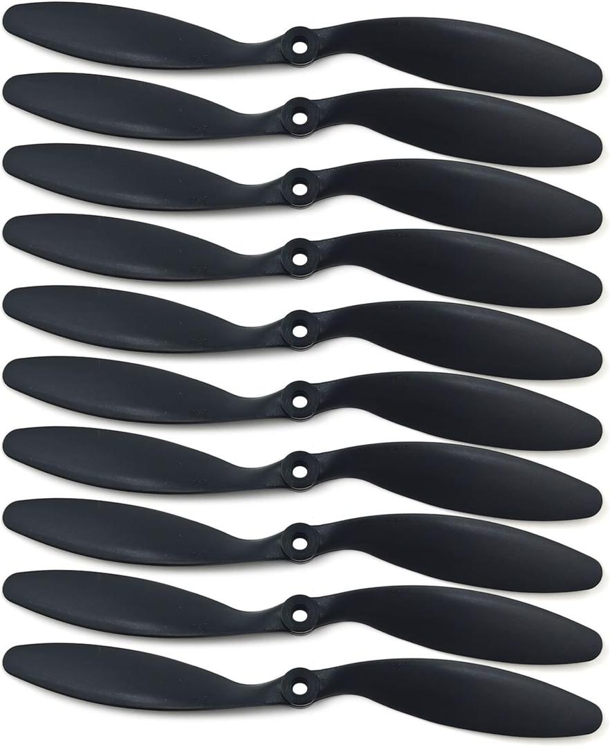Skrnrhrery Propeller 8060 8x6 for RC Airplane Quadcopter Black Soft Propeller Blades Fold Resistant with 3.17 Shaft Diameter XXD Motor 10 Pieces Prop Accessories