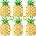 Pineapple Balloons, 6 Pcs Cute Pineapple Foil Balloons, Large Fruit Mylar Balloon for Summer Themed Party Decoration Birthday Baby Shower