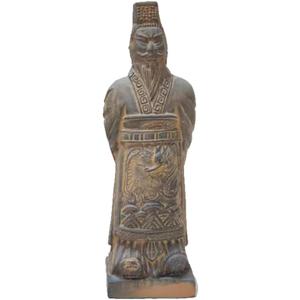 Terracotta Warriors Statues,Qin Dynasty Ancient China Replica, Handcrafted Pottery Clay Collectible, Chinese Cultural Business Gift Office Decor