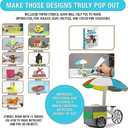 3Dmate Starter - Transparent 3D Pen Mat 9 x 7 Inches with Compatible Stencils Book - Flexible Two-Sided Heat-Resistant Silicone - 3D Pen Accessories - Templates for Kids, Adults