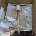 27" Rattan Table Lamps Set of 2, Touch Switch Nightstand Bedside Lamps with 2 USB Ports, Oatmeal Lampshade Wicker Lamp, Farmhouse Table Lamp for Living Room,Bedroom,Room Decor,End Table,Retro,Brown