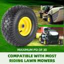 AR-PRO (2 Pack) 15 x 6.00-6" Tubeless Tire and Wheel Assembly, Replacement Riding Lawn Mower Front Tires, Compatible with John Deere Riding Mowers and Lawn Tractor, 3" Centered Hub and 3/4" Bushings