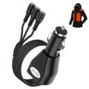 7.4V 2A/3A Heated Jacket Vest Wire Connection Cables Cigarette Lighter Plug with 12-24 Volt Male Plug for Heated Apparel, Link Outdoor Mobile Power and Allowing for Near Endless Warmth(4.92ft)
