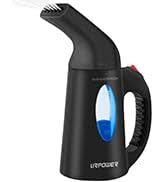 URPOWER Steamer for Clothes Steamer, Portable Handheld Garment Fabric Steamer Fast Heat-up Powerful Clothes Steamer with High Capacity for Home and Travel - Not for Abroad (130ml, Black)