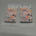 2 x Compatible with iPhone 17 Pro Max Case Wallet Cute for Women with Design,Rugged Credit Card Holder Slot Protective Phone Skin Cases Girly Design (Red Vibrant Colorful Flowers)