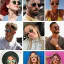 Pro Acme Round Sunglasses Glass Lens Metal Frame Retro Circle Sun Glasses for Women Men