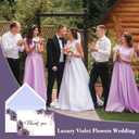 2 x AZAZA Floral Thank You Cards with Envelopes 24 PK, Wedding Purple Cards Unique Floral Design, 4x6 Wildflower Thank You Notes for Baby Shower, Bridal Shower, Sympathy (Purple Violet Flowers)