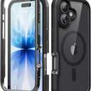 Magnetic for iPhone 17 Case with Built-in Sensitive Screen Protector, Full-Body Dual Front & Back Protective Phone Case [Compatible with MagSafe] Drop Proof 17 Cover 6.3 Inch, Black