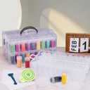 3-Tier Diamond Painting Storage Container, 150 Slots Portable Bead Organizer Box, Stackable Crafts Organizers for DIY Diamond Art Craft Jewelry Bead Storage