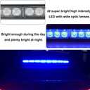 ASPL 36" 32LED Traffic Advisor Light Bar Warning Emergency Strobe Light Bar Directional Flashing Emergency Caution Lighting Led Safety Lights with 16 ft Straight Cord (Blue)