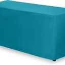Gee Di Moda Fitted Tablecloth - 72 x 30 Inch Caribbean Fitted Table Cloth for 6 Foot Rectangle Table - Heavy Duty Washable Fabric - for 6 Ft Buffet Table Holiday Party Dinner Wedding & Trade Show