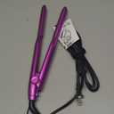 0.3 Inch Super Slim Design Mini Flat Iron for Short Hair, 2 in 1 Hair Straightener and Curler, Dual Voltage PTC and Ceramic Small Flat Iron Hair Straightener (Light Purple)