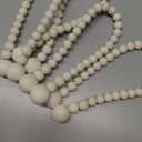 KLOGTSIND Magnetic Curtain Tiebacks, Curtain Tie Backs for Curtains 4 Pack, Wood Bead Curtain Tiebacks, Curtain Holders for Boho Bedroom Decor, Baby Nursery Decor, Farmhouse Decor