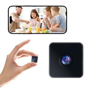 Hidden Cameras - Spy Camera - 1080P HD Indoor Camera - Mini Nanny Cam with Night Vision & Motion Detection- Indoor/Outdoor Wireless Security Cameras for Home, Car, Baby & Pet Monitoring(Square)-X1