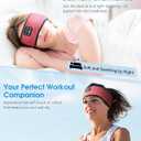 MUSICOZY Sleep Headphones Sleep Mask Bluetooth Headband Wireless Music Headband Headphones Earbuds for Side Sleepers Women Men Workout Running Cool Gadgets