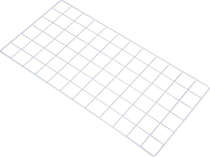 PATIKIL 24"x12" Wire Grid Panel, 1 Pack Wall Grid Decorative Panels Board Photo Pictures Display Decor Hanging Organizer for Home Office, White