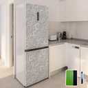 funlife Vintage Self-Adhesive Fridge Door Mural with Tools for Kitchen, 11.25" x64.17" 2pc, Abstract Floral