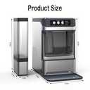 Portable Countertop Ice Maker - 41 lbs/24H Capacity, One-Click Operation, Self-Cleaning, with 3L Detachable Water Tank for Home, Office, and Bar Use