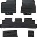 Car Floor Mats Custom Fit for 2022-2025 Nissan Pathfinder 8 Passenger/Infiniti QX60 7 Passenger Black Rubber Auto Liner Mats All Weather Protection Odorless