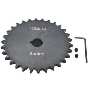 #40 Roller Chain Sprocket Type B 3/4 inch Bore 30 Tooth, Hardened Antirust 1045 Steel Drive Sprockets 40B30-3/4