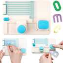 BAOFALI Mini Alphabet Punch Board, 6x4.25inch Paper Hole Punches for DIY Craft Cards Scrapbooking Party Decor, Custom DIY Crafting Projects, Banners, Signs, Cards, Creating Letters, Numbers