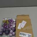 ASTARON 50 Pcs Ball Cake Topper Sticks Mini Balloons for Cake Decorating Supplies Foam Balls Cake decorations for Baby Shower Cake Birthday Cake Toppers Decorations (Purple Series)