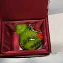 Majestic Cardinal Hand Painted Mouth Blown Glass Ornament Red