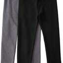 Girls Leggings 2 Pieces Elastic Waist Tights Pants Thick Winter Warm Skinny Pants for Kids 8-12Y (10 Years)