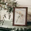 Venusmile 16x16 inch Picture Frame, Solid Distressed Wood Photo Frame with HD Tempered Glass, Rustic Retro Picture Frame with 8x10 Removable Mat, Wall or Tabletop Display - Vintage Walnut, 1 Pack