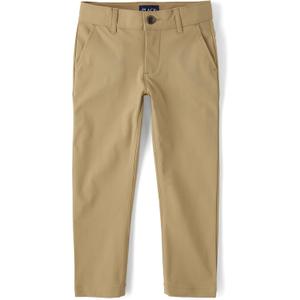 The Children's Place Boys Quick Dry Straight Chino Pants (4, Flax)