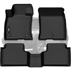 VIWIK Floor Mats for Ford Bronco Sport 2024-2021, Anti Slip 3D Floor Liners, TPE Waterproof Car Mats, Custom Fit All Weather Protection for Bronco Sport Base,Badlands,Big Bend,Outer Banks,Front & Rear