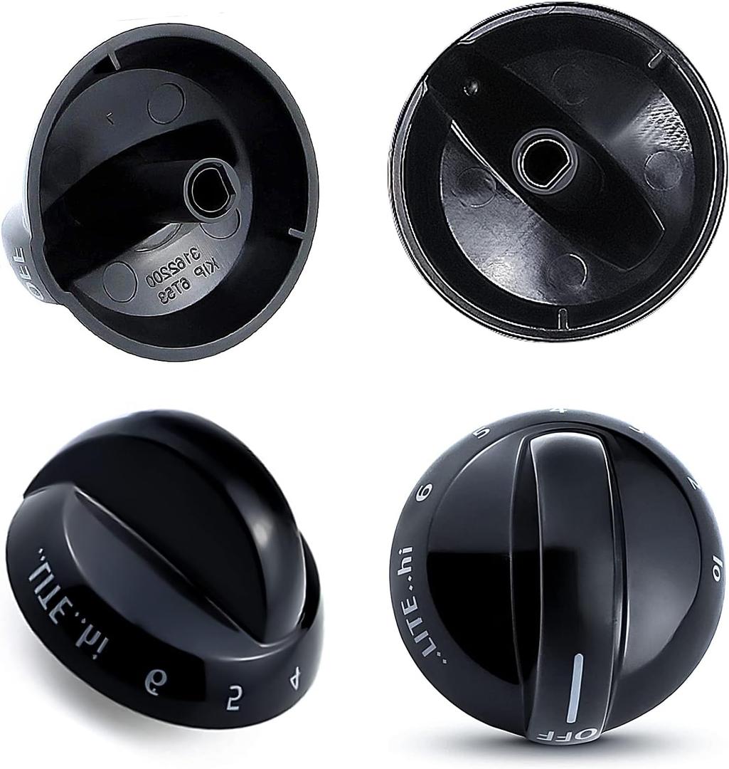 316220009 Range Burner Knob for Frigidaire Knobs AP4322122 PS1991531（4 Pack）