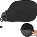 Office Desk Shade, Adjustable Cubicle Shade for Privacy and Light Blocking, Black Matte with Flexible Suction Base and Arm, 22.8 x 14.2 Inches Easy Install Perfect for Workspaces