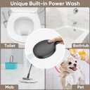 LEIVI High Pressure Shower Head, 4-mode Handheld Showerheads with 70 Inch Stainless Steel Hose, Built-in Power Wash to Clean Tub, Tile & Pets, Anti-clog Nozzles, Adjustable Bracket, Black