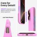 ORNARTO Compatible with iPhone 16 Pro Max Case 6.9", Slim Liquid Silicone 3 Layers Soft Gel Rubber Shockproof Protective Cover with Anti-Scratch Microfiber Lining-Cherry Blossom