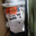 26" H Counter Height Bar Stools Set of 2, Modern Linen Fabric Upholstered Barstools with Backrest for Kitchen Island, Black and Brown Metal Frames