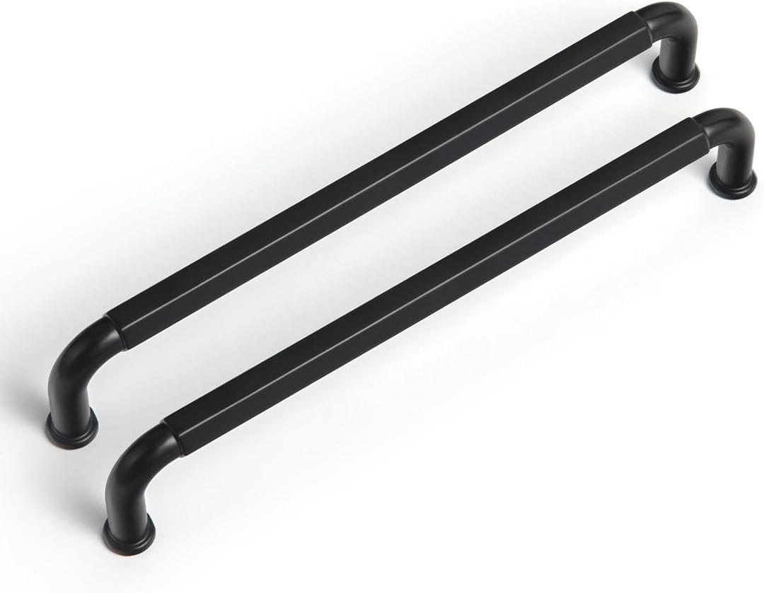 Goo-Ki 6 Pack 6-1/4 Inch 160mm Hole Center Cabinet Pulls Matte Black Zinc Alloy Kitchen Drawer Pulls Drawer Handles 6.7 Inch Length 2201-B-160