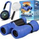 Binoculars for Kids – Perfect Toy for Little Boys and Girls – Extensive Set Incl. Magnifying Glass & Compass – Powerful Magnification 8X21 – 3 to 12 Year Old Kids for Toddler